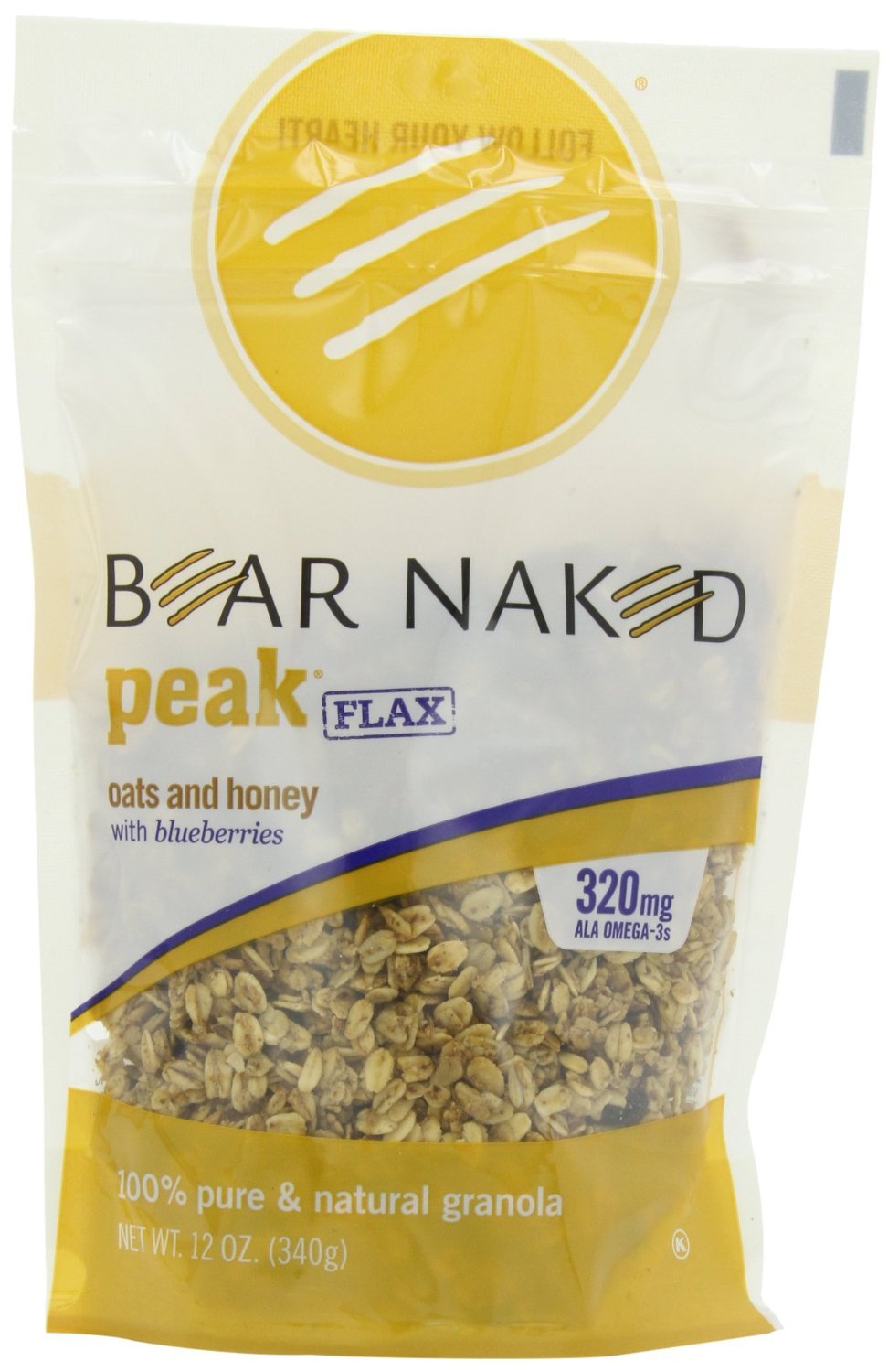 Bear Naked 100% Pure and Natural Granola, 12 Ounce Pouches (Pack of 3)