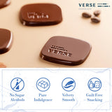 Verse 90% Dark Chocolate Squares - Gluten Free, Keto, Low Sugar Snack - Creamy Dark Cocoa - Only 1g Cane Sugar - Individually Wrapped, Vegan Cacao