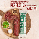 Foustman's Salami Jalapeno Pork Artisanal, Nitrate-Free, Naturally Cured Lunch Meat, Gluten-Free, Dairy-Free, 8 Oz.