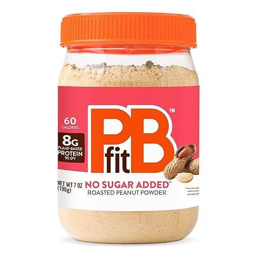 PBfit 7 Ounce No Sugar Added Peanut Butter Powder, Powdered Peanut Butter Spread from Real Roasted Peanuts, 8g Protein, Made with Allulose and Monk