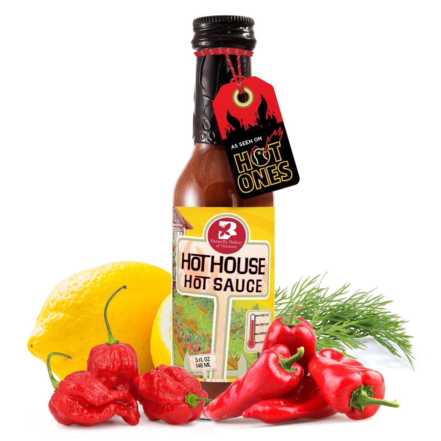 Butterfly Bakery of Vermont Hot House Hot Sauce, 5 fl oz