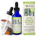 My Berry Maine Chaga Mushroom & Birch Bark Extract Liquid | 2oz | Wild Harvested & Double Extracted | USA & Canadian Grown Chaga