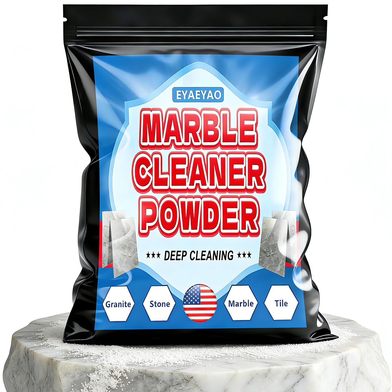 Eyaeyao Granite Countertop Cleaner Powder, Marble Cleaner Powder, Marble Polishing Powders, Watermarks Remover, Stain Remover For Granite, Stone