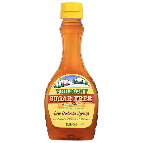 Maple Grove Farms, Vermont Butter Pancake Syrup with Vitamins, Sugar Free, 12 Ounce
