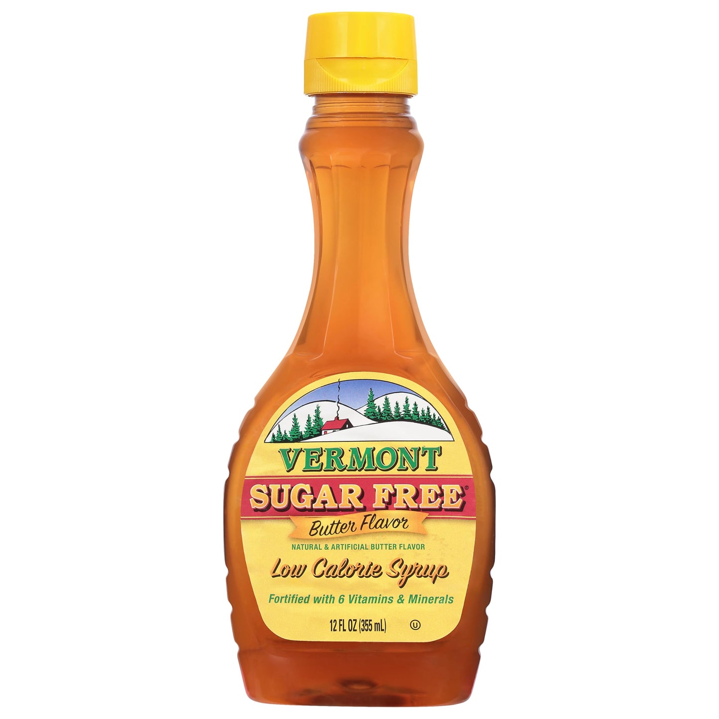 Maple Grove Farms, Vermont Butter Pancake Syrup with Vitamins, Sugar Free, 12 Ounce