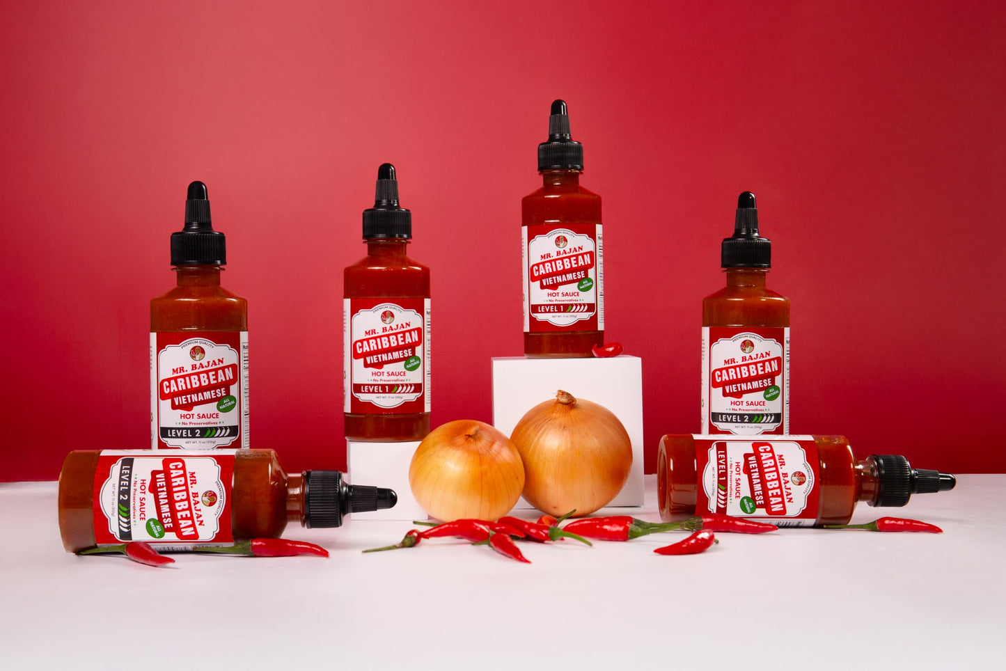 Mr. Bajan Caribbean Vietnamese Hot Sauce Level 1, All Natural, Vegan, Additive Free