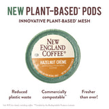 New England Coffee Single Serve Pods, Hazelnut Crème Medium Roast 12 Count (Pack of 1)