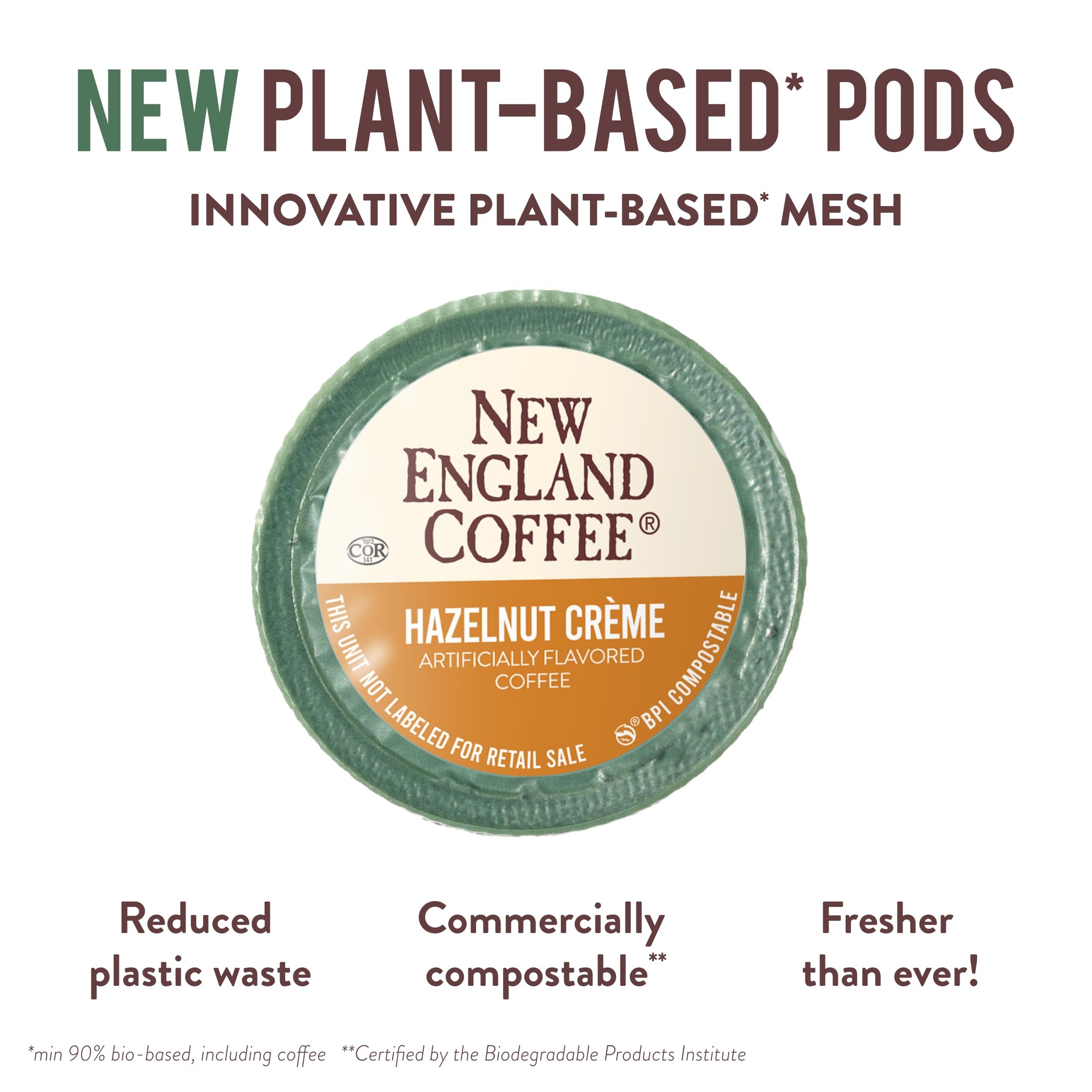 New England Coffee Single Serve Pods, Hazelnut Crème Medium Roast 12 Count (Pack of 1)