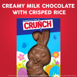 Crunch, Solid Milk Chocolate Bunny with Crisped Rice - Fun and Crispy Easter Treat for Baskets, Egg Hunts and Festive Gifting, 4.5 Ounce