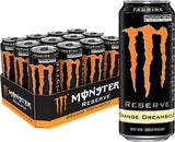 Monster Energy Reserve Orange Dreamsicle Energy Drink, with Caffeine, Taurine & Ginseng, 473 mL, 12 Pack