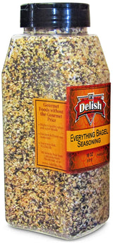Everything Bagel Seasoning Blend by It's Delish, 20 Oz Large Jar - Premium All Natural Bagel Spice Seasoning Mix With Salt for Bagels, Buns, Bread
