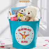 Personalization Universe Dino-Mite Personalized Large Turquoise Treat Bucket
