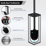 Stainless Steel Toilet Bowl Brush and Holder for Bathroom Storage Organization
