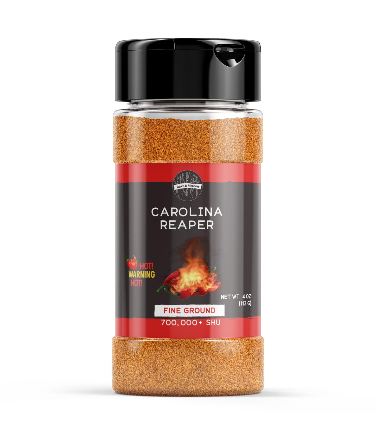 Birch & Meadow 4 oz of Carolina Reaper Chile Pepper Powder, Extremely Hot, Over 700,000 SHU