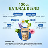 Sleep Aid Herbal Tea - Organic Calming Blend with Lemon Balm, Lavender, Linden, Chamomile, California Poppy, Passionflower, and Verbena - Supports