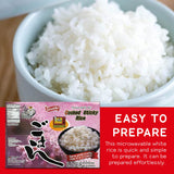 Shirakiku Dried Grains & Rice - Japanese Style Short Grain Sticky White Rice - Premium Quality Microwavable Ready To Eat Cooked Sushi Rice, 7.4 Ounce (Pack of 12)