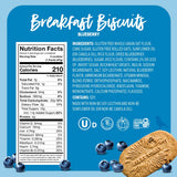 Goodie Girl, Blueberry Breakfast Biscuits - Gluten Free, Peanut Free, Vegan, Kosher - Includes 4 Boxes, 16 Packs Total