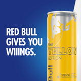 Red Bull Yellow Edition Energy Drink, Tropical, with 80mg Caffeine plus Taurine & B Vitamins, 8.4 Fl Oz, Pack of 12 Cans