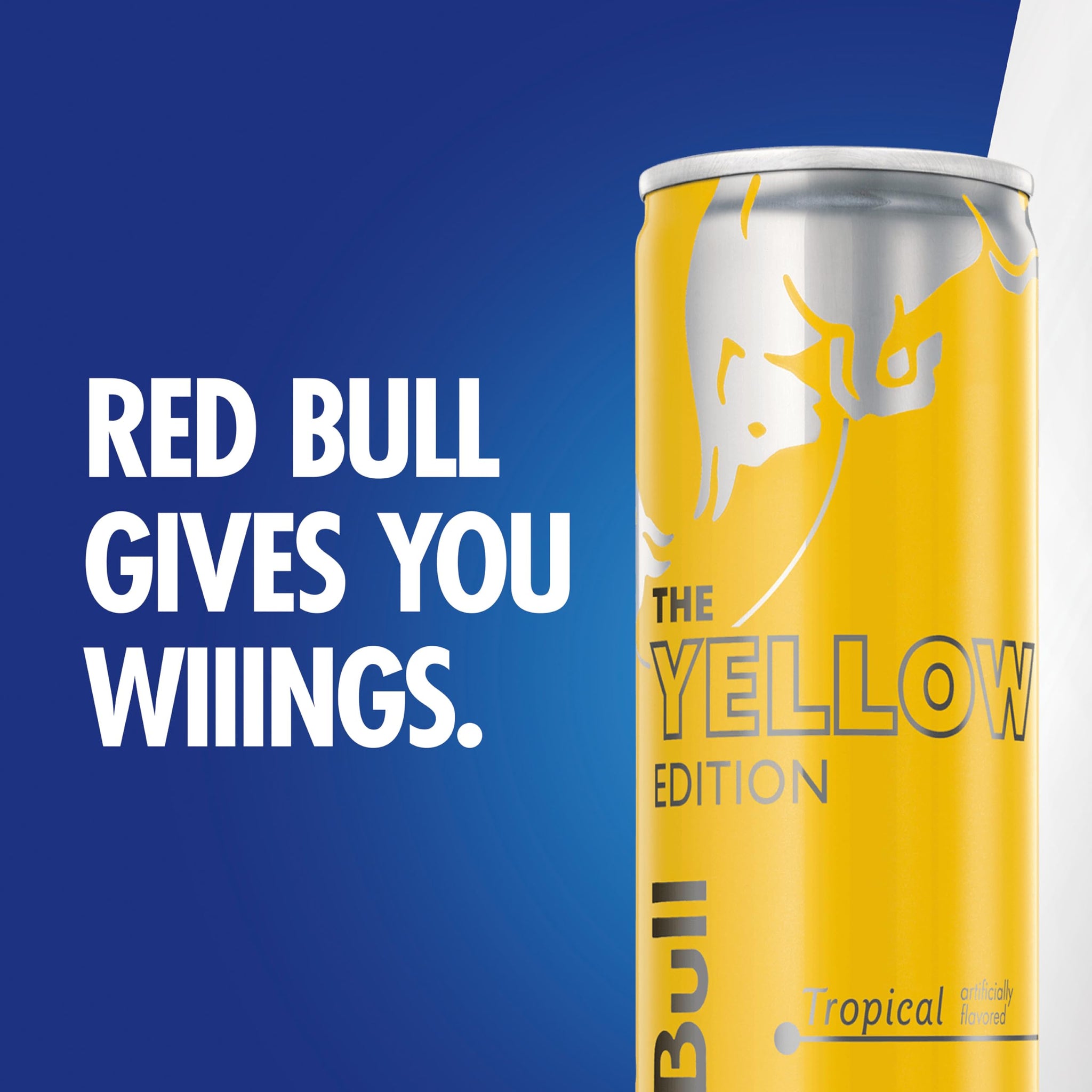 Red Bull Yellow Edition Energy Drink, Tropical, with 80mg Caffeine plus Taurine & B Vitamins, 8.4 Fl Oz, Pack of 12 Cans