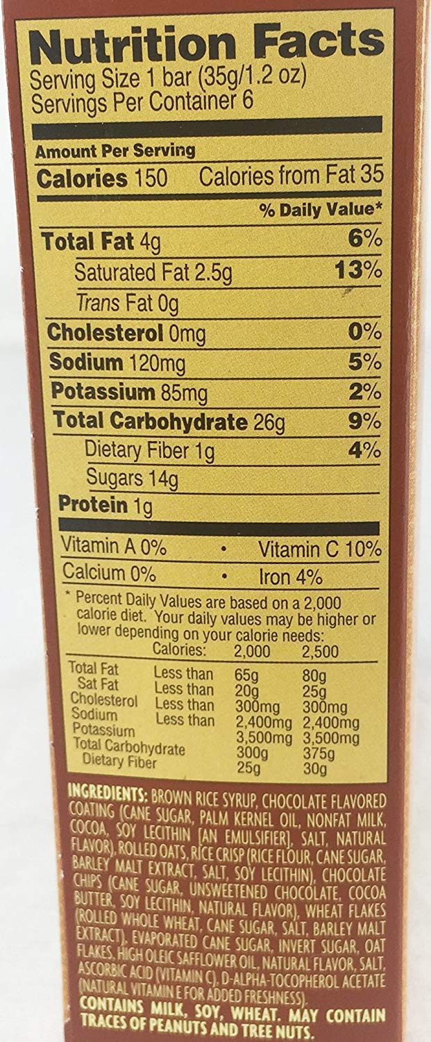 Trader Joe's Chocolate Chip Chewy Coated Granola Bars Made with Rolled Oats, Rice Crisps, and Chocolate Chips: 2 Pack (12 ct.)