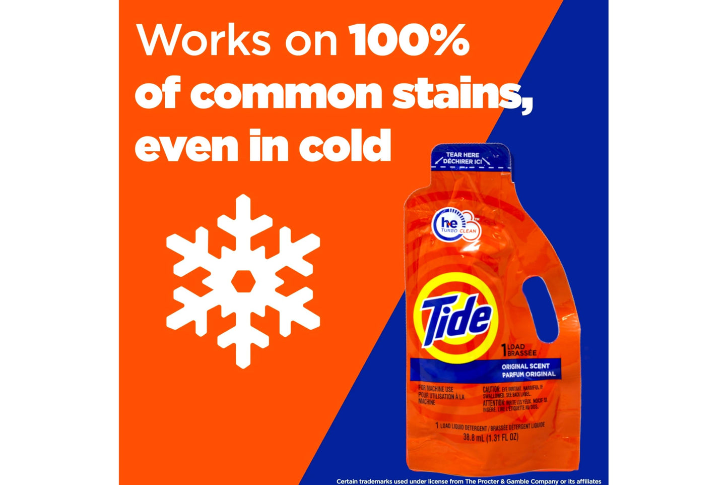Tide Single Machine Load Original Scent Detergent Liquid - 24 per case.