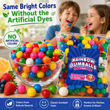 A Great Surprise - 1-Inch Rainbow Gumballs - 4 lb Bulk Bag - No Artificial Dyes - Vibrant Naturally Colored Gumballs for Vending Machines, Candy