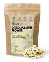KHWAN'S TEA Dried Jasmine Flowers - Thai-Grown Whole Buds, Hand-Picked & Sun-Dried - Caffeine-Free Loose Leaf Jasmine Flower Tea, Non-GMO, 1.76 oz
