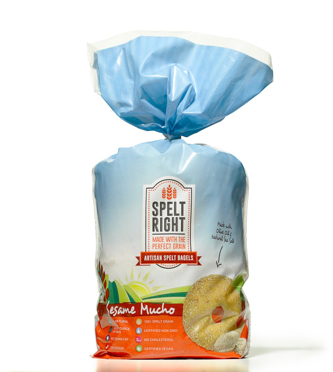 SPELT RIGHT FOODS Sesame Spelt Bagels, 14 OZ