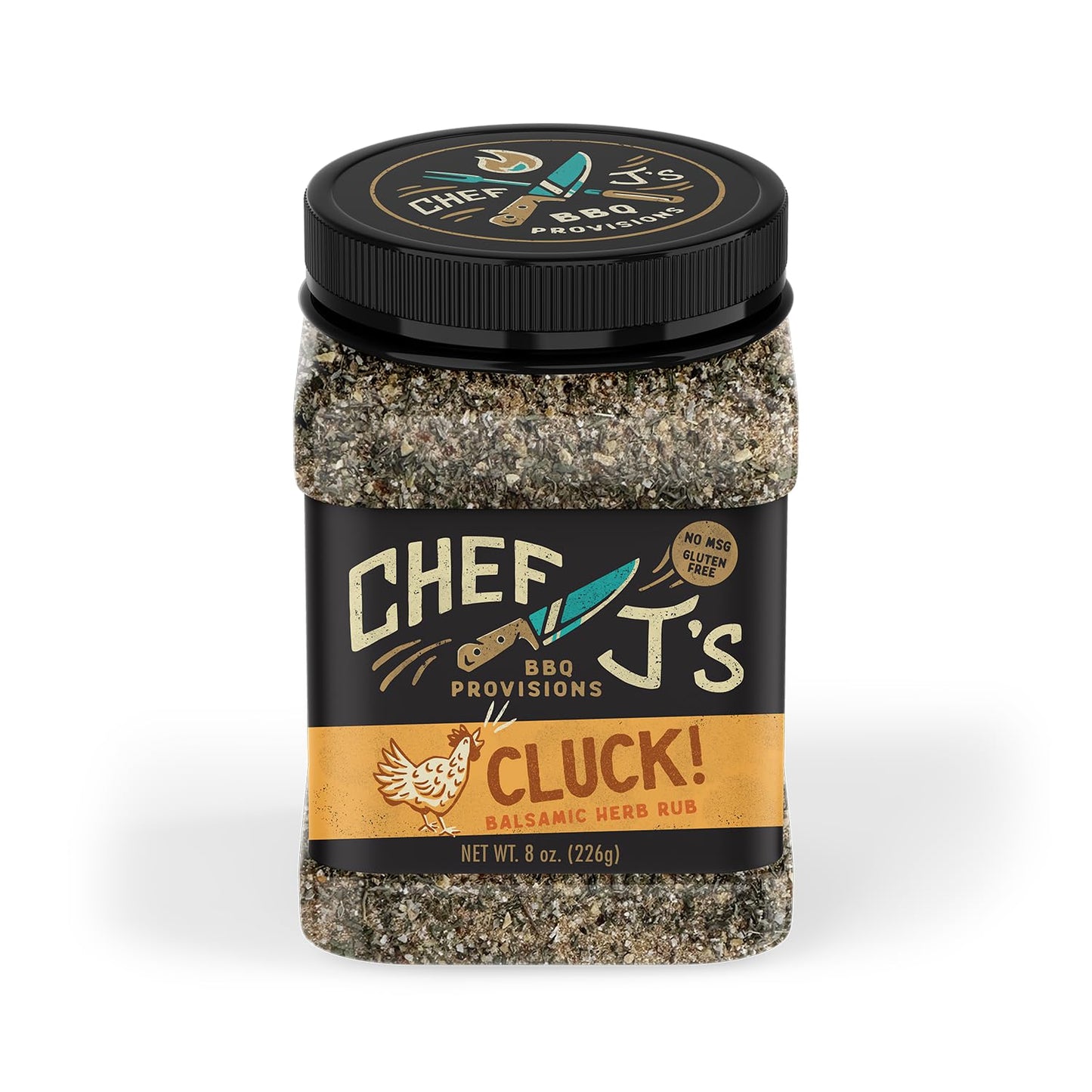 Chef J's BBQ Provisions Cluck, Balsamic Herb Rub, 8 oz