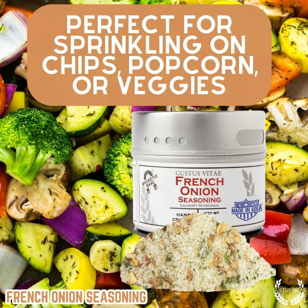 French Onion Seasoning | Authentic Artisanal Spice Mix | All Natural, Non GMO | Hand Crafted, Small Batch | Made in USA | Ultra Premium, Sustainably