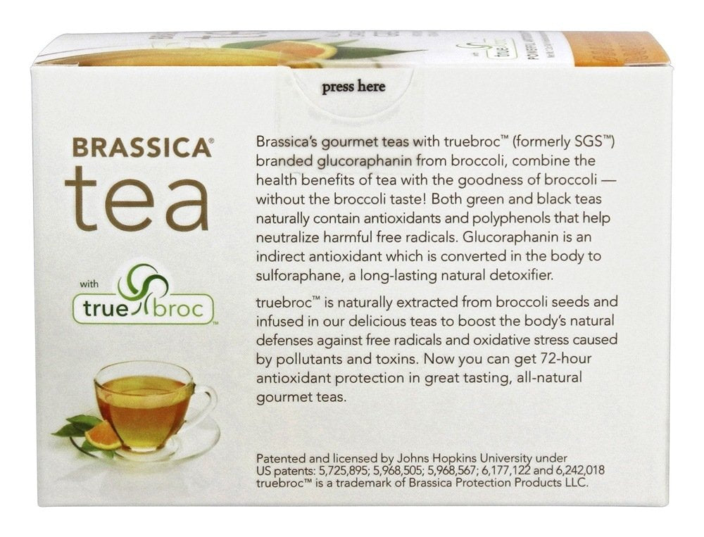 Brassica Tea Green Tea with Trubroc, Orange, 16 Tea Bags