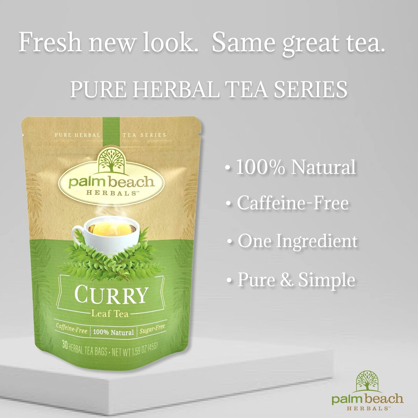 Palm Beach Medicinal Herbs - Curry Leaf Tea - Pure Herbal Tea Series, 30ct