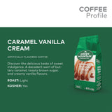 Green Mountain Coffee Roasters, Caramel Vanilla Cream, Ground Flavored Coffee, Light Roast, Bagged 12oz.