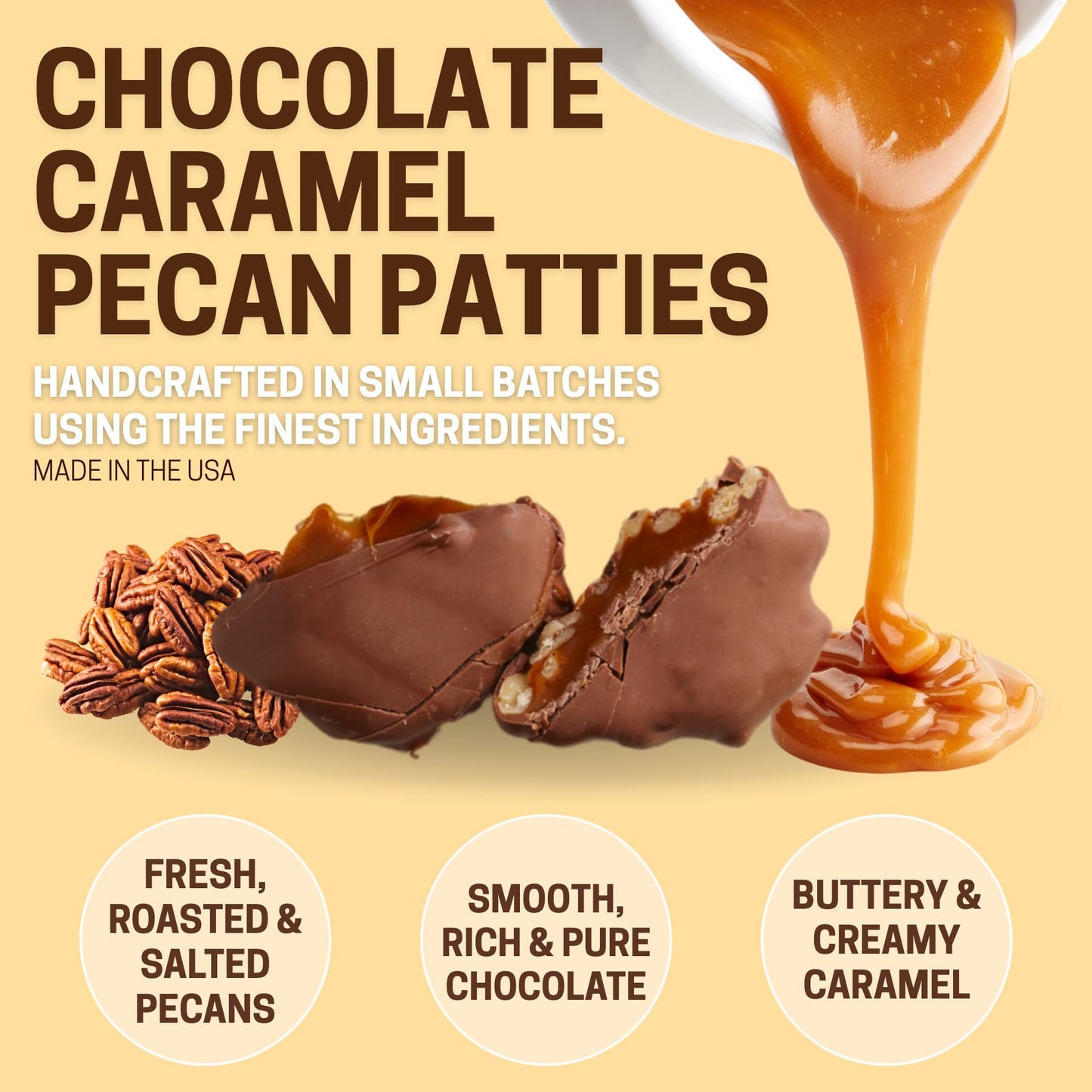 Milk Chocolate Salted Pecan Caramel Patties Muddy Paws
