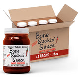Bone Suckin' Sauce Sweet Southern BBQ Sauce - 18 oz in Glass Bottle, All-Purpose Barbecue Sauce, For Ribs, Chicken, Pork, Beef, Gluten-Free, Non-GMO