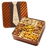 Fathers Day Snack Assortment Gift Basket- Candy and Nuts Gift Tin- Gourmet Treat Variety Present in Keepsake Tray- Best Gift Idea for Men, Dad