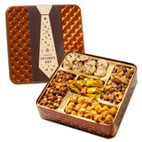 Fathers Day Snack Assortment Gift Basket- Candy and Nuts Gift Tin- Gourmet Treat Variety Present in Keepsake Tray- Best Gift Idea for Men, Dad
