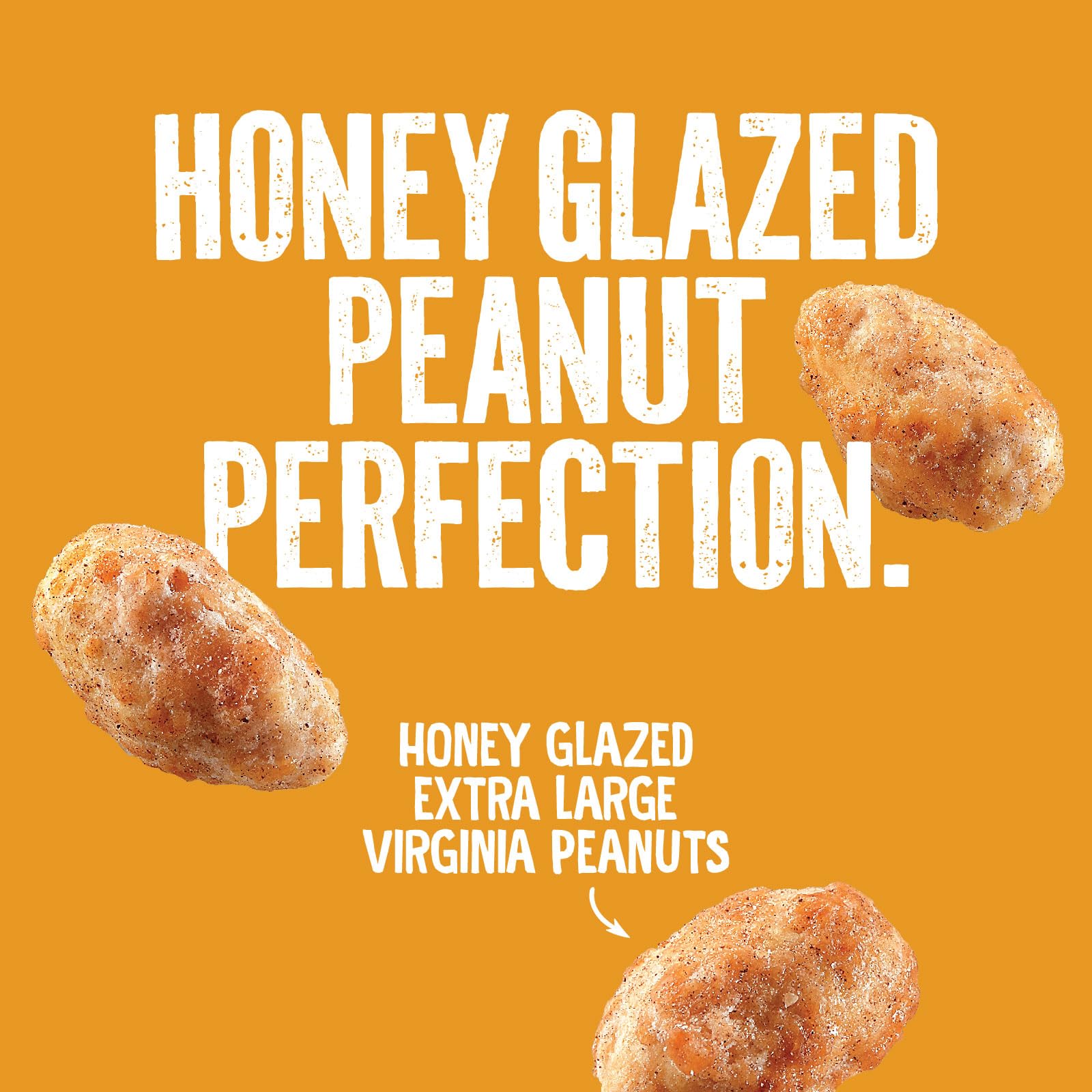 Emerald Nuts Honey Glazed XL Virginia Peanuts (1-Pack) | 10 Oz Resealable Bag | Kosher Dairy Certified, Non-GMO, Contains No Artificial Preservatives