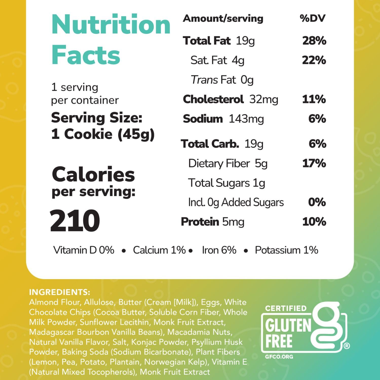 ChipMonk Keto Cookies - White Chocolate Macadamia (6 Pack) Low Carb Keto Snacks - Gluten-Free, High Fat, Low Sugar, Ketogenic Sweet Snack Foods