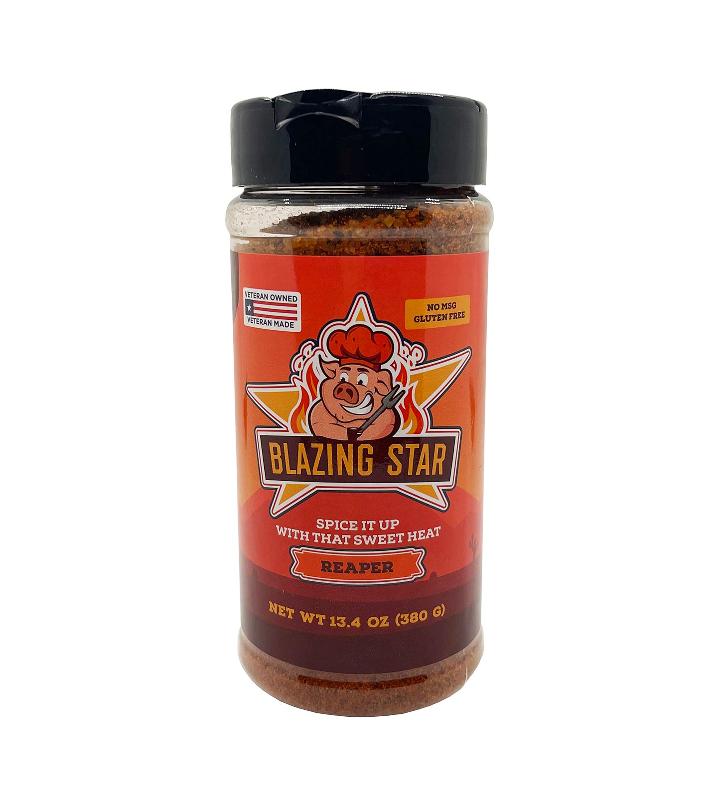 Blazing Star Reaper Rub - Balanced Sweet Heat Seasoning with Carolina Reaper Peppers - Perfect BBQ Rub for Ribs, Wings, Chicken, Pork, and Even Fruit