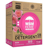 WBM 10-in-1 Laundry Pods, Total 128 Count, High Efficiency, Ultra Concentrate with Powerful Stain Lifter Technology, Fabric Softener With Rose