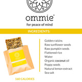 Ommie Snacks Nut-Free Energy Bar (7 Pack) - Lemon Poppy Fruit & Seed Granola Bar | Allergy Free: Nut Free, Gluten Free, Soy Free, Egg Free, Dairy Free