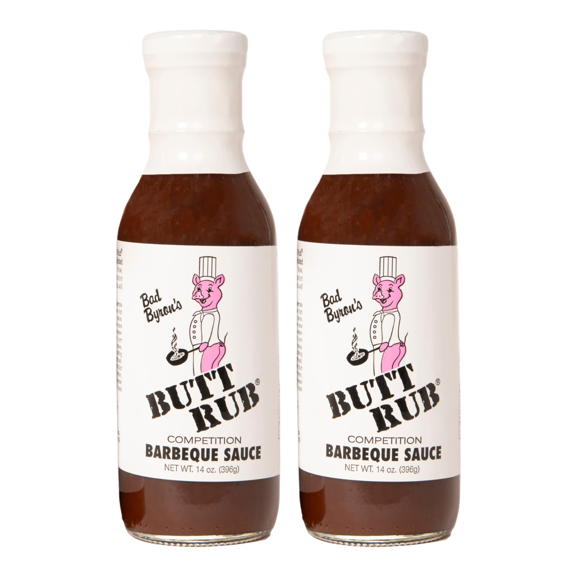 Bad Byron's Butt Rub Competition Barbeque Sauce, 14 oz | Tomato-Based BBQ Sauce | Sweet Heat & Tangy Flavor | Perfect for Grilling & Smoking (14 Ounce