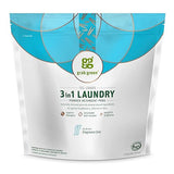 Grab Green 3-in-1 Laundry Detergent Pods, Fragrance Free, Plant and Mineral Based, Superior Cleaning Power, Stain Remover, Brightens Clothes, White