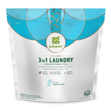 Grab Green 3-in-1 Laundry Detergent Pods, Fragrance Free, Plant and Mineral Based, Superior Cleaning Power, Stain Remover, Brightens Clothes, White