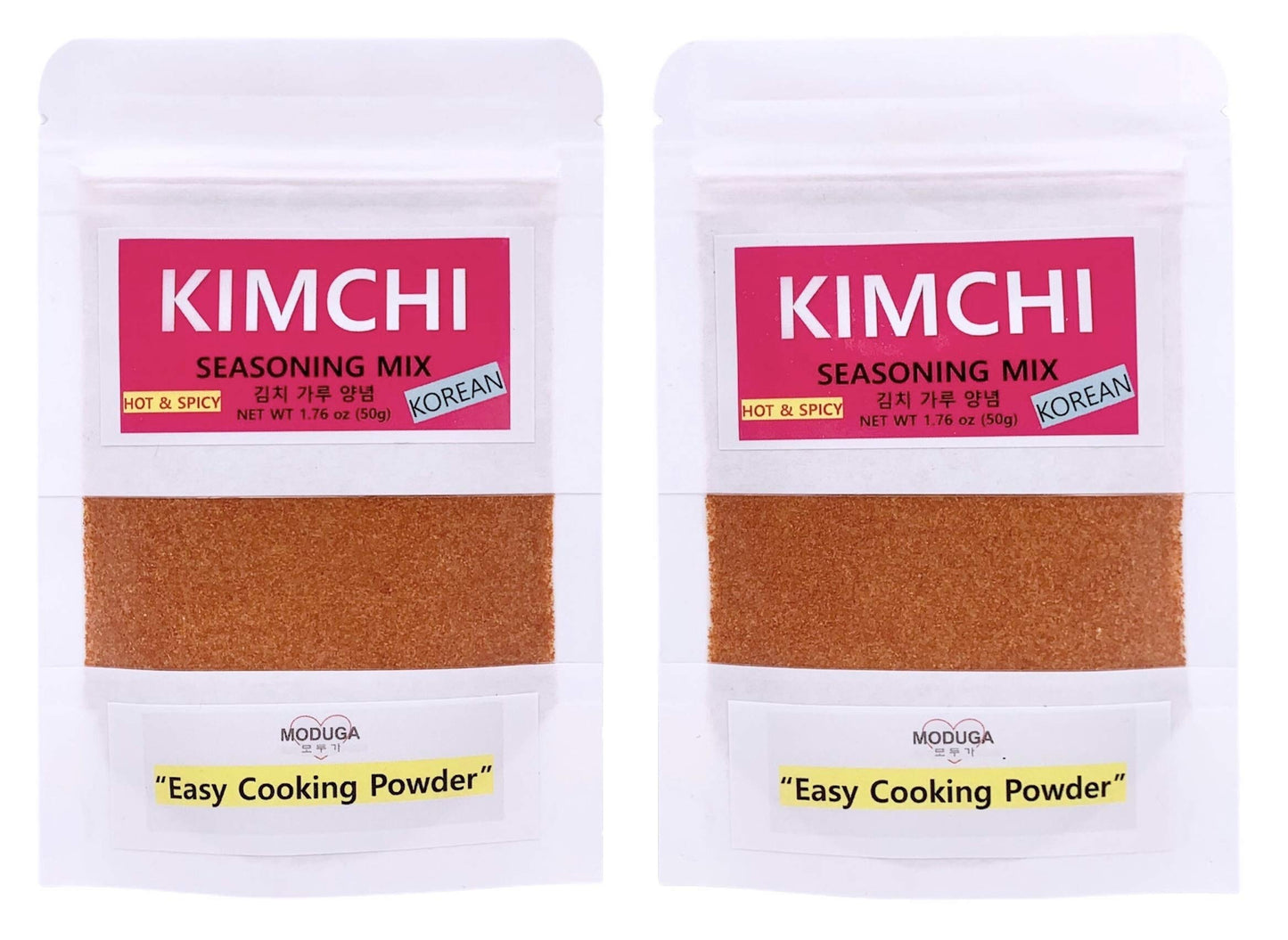 MODUGA's Gourmet Korean Kimchi Seasoning(#2 Hot & Spicy, 1.76Oz (pack of 2)), Kimchi Seasoning Mix Powder, Kimchi Sauce, Rich taste & Healthy