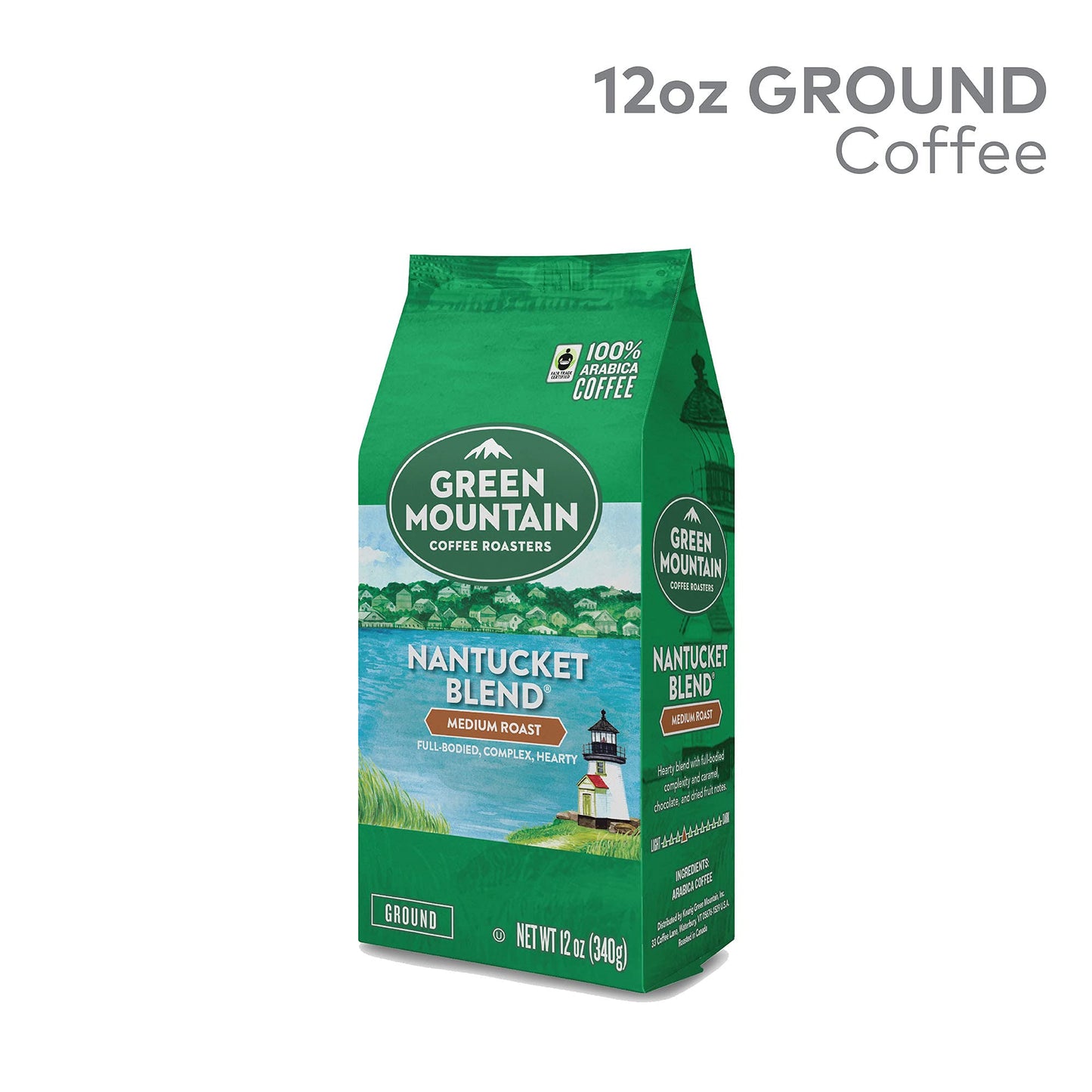 Green Mountain Coffee Roasters, Nantucket Blend, Fair Trade Certified, Ground Coffee, Medium Roast, Bagged 12oz.