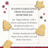 Walker's Shortbread Santa Assorted Holiday Tin, Pure Butter Shortbread Cookies, 8.8 Oz Tin
