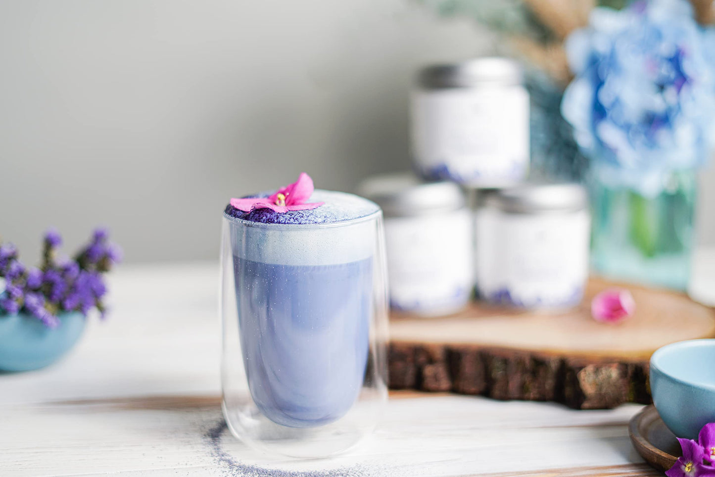 Ancient Choice - Blue Matcha (50 grams) | Butterfly Pea Flower Powder Tea | Medium Grind | Sun-dried in Thailand | Non-GMO | No Plastic | Non-Plastic