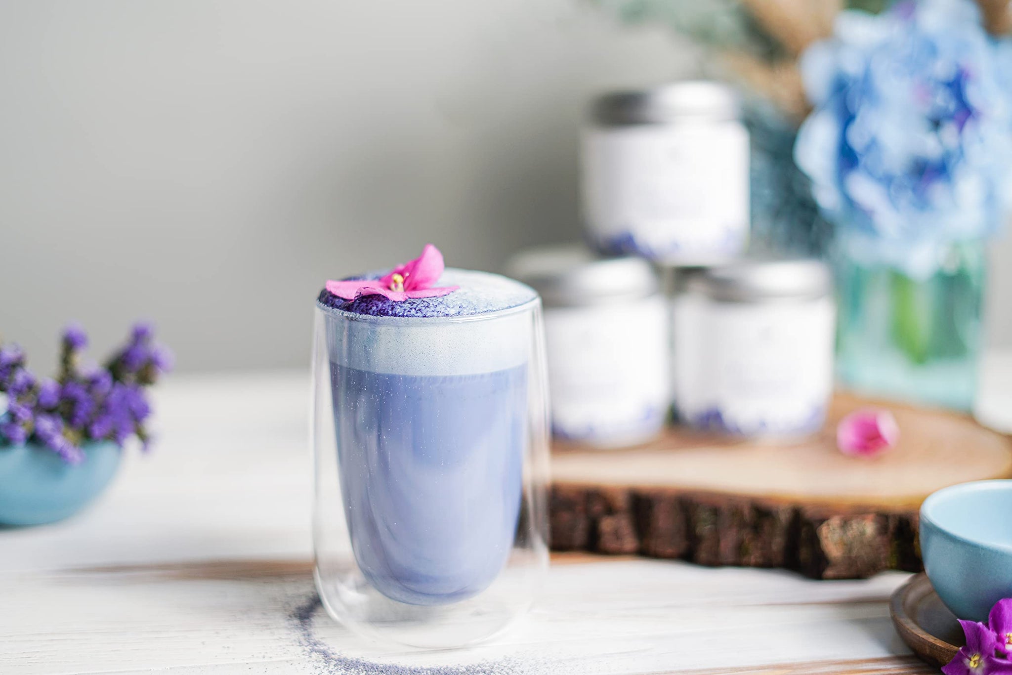 Ancient Choice - Blue Matcha (50 grams) | Butterfly Pea Flower Powder Tea | Medium Grind | Sun-dried in Thailand | Non-GMO | No Plastic | Non-Plastic